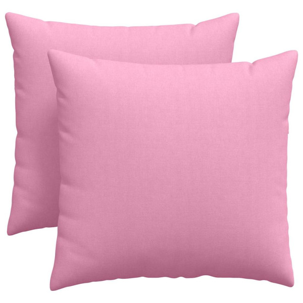 Cojines de sofá 2 pcs Rosa 45 x 45 cm tela M 2