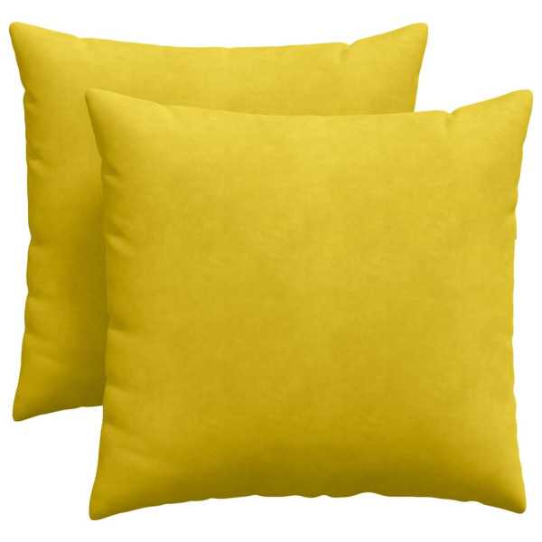 Cojines de sofá 2 pcs Amarillo 45 x 45 cm Tela de pana M 2