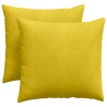 Cojines de sofá 2 pcs Amarillo 45 x 45 cm Tela de pana 2