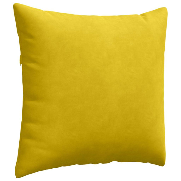 Cojines de sofá 2 pcs Amarillo 45 x 45 cm Tela de pana M 5