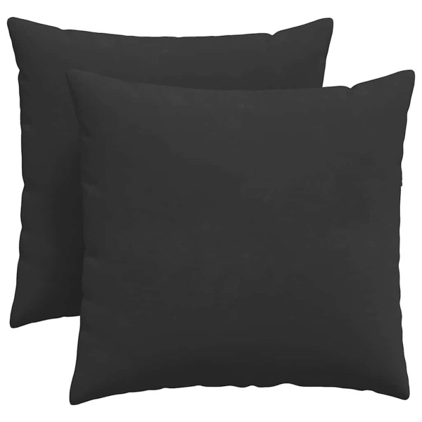 Cojines de sofá 2 pcs Negro 45 x 45 cm tela M 2
