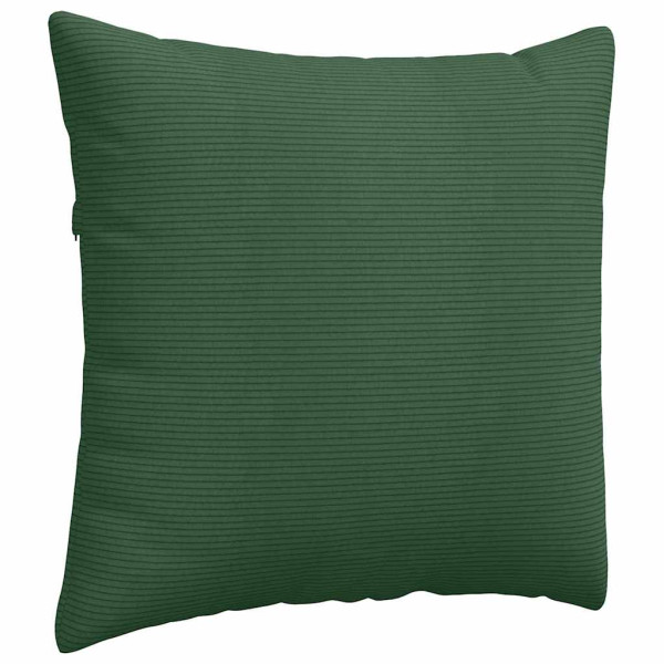 Cojines de sofá 2 pcs Verde oscuro 45 x 45 cm Tela de pana M 5