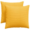 Cojines de sofá 2 pcs Amarillo Claro 45 x 45 cm Tela de pana 2