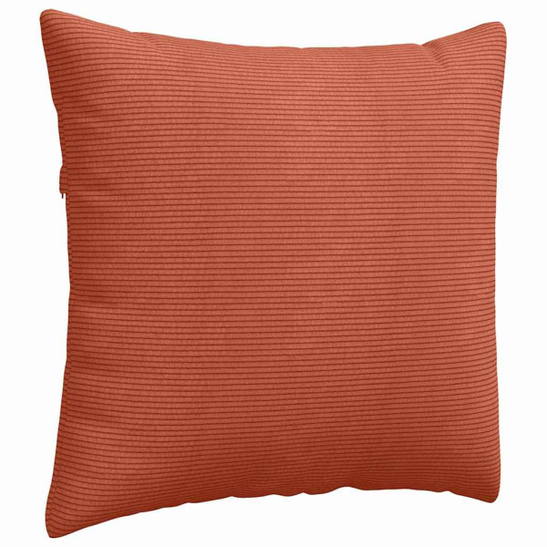 Cojines de sofá 2 pcs Rojo Naranja 45 x 45 cm Tela de pana M 5
