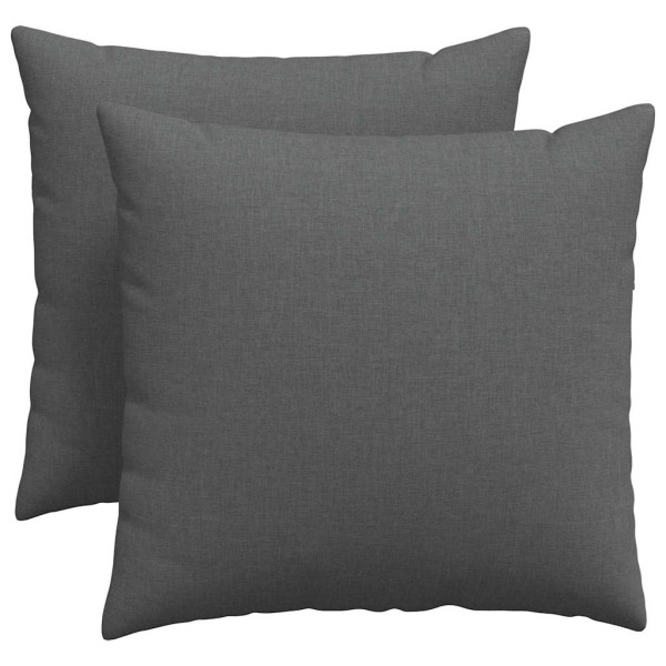 Cojines de sofá 2 pcs Gris oscuro 50 x 50 cm tela M 2