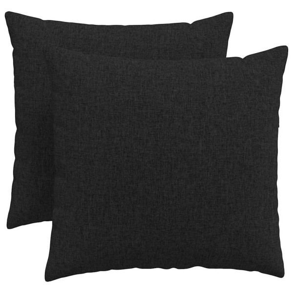 Cojines de sofá 2 pcs Negro 50 x 50 cm tela M 2