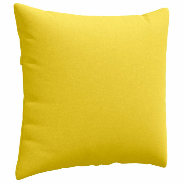 Cojines de sofá 2 pcs Amarillo Claro 50 x 50 cm tela M 5