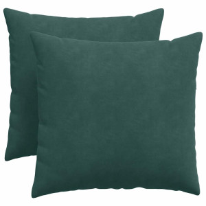 Cojines de sofá 2 pcs Verde oscuro 50 x 50 cm Tela de pana H