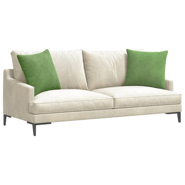 Cojines de sofá 2 pcs Verde claro 50 x 50 cm Tela de pana M 3