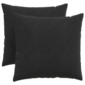 Cojines de sofá 2 pcs Negro 50 x 50 cm Tela de pana H