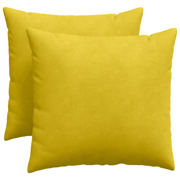 Cojines de sofá 2 pcs Amarillo 50 x 50 cm Tela de pana M 2