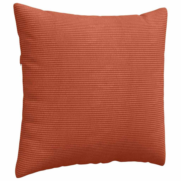 Cojines de sofá 2 pcs Rojo Naranja 50 x 50 cm Tela de pana M 5