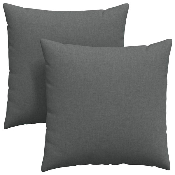 Cojines de sofá 2 pcs Gris oscuro 60 x 60 cm tela M 2