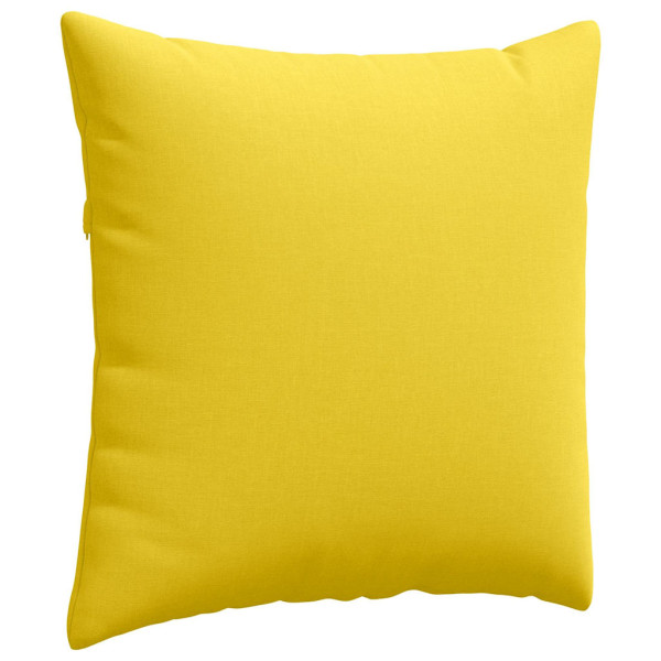 Cojines de sofá 2 pcs Amarillo Claro 60 x 60 cm tela M 5