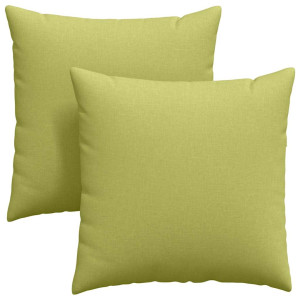 Cojines de sofá 2 pcs Verde claro 60 x 60 cm tela H