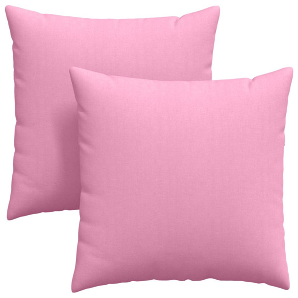 Cojines de sofá 2 pcs Rosa 60 x 60 cm tela M 2