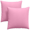 Cojines de sofá 2 pcs Rosa 60 x 60 cm tela 2
