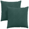 Cojines de sofá 2 pcs Verde oscuro 60 x 60 cm Tela de pana 2
