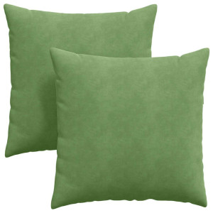 Cojines de sofá 2 pcs Verde claro 60 x 60 cm Tela de pana H