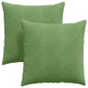 Cojines de sofá 2 pcs Verde claro 60 x 60 cm Tela de pana 2