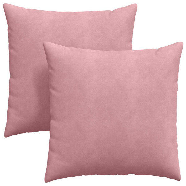 Cojines de sofá 2 pcs Rosa 60 x 60 cm Tela de pana M 2