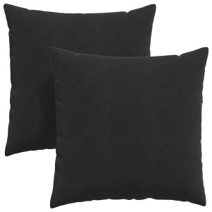 Cojines de sofá 2 pcs Negro 60 x 60 cm Tela de pana H