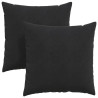 Cojines de sofá 2 pcs Negro 60 x 60 cm Tela de pana 2
