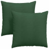 Cojines de sofá 2 pcs Verde oscuro 60 x 60 cm Tela de pana 2