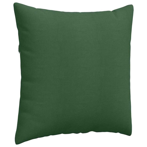 Cojines de sofá 2 pcs Verde oscuro 60 x 60 cm Tela de pana M 5