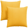 Cojines de sofá 2 pcs Amarillo Claro 60 x 60 cm Tela de pana 2