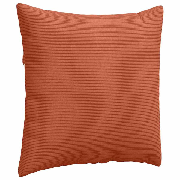 Cojines de sofá 2 pcs Rojo Naranja 60 x 60 cm Tela de pana M 5