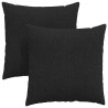 Cojines de sofá 2 pcs Negro 80 x 80 cm tela 2