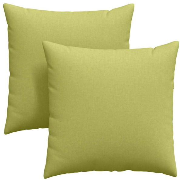 Cojines de sofá 2 pcs Verde claro 80 x 80 cm tela M 2