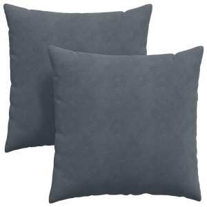 Cojines de sofá 2 pcs Gris oscuro 80 x 80 cm Tela de pana H