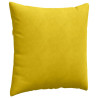 Cojines de sofá 2 pcs Amarillo 80 x 80 cm Tela de pana 5