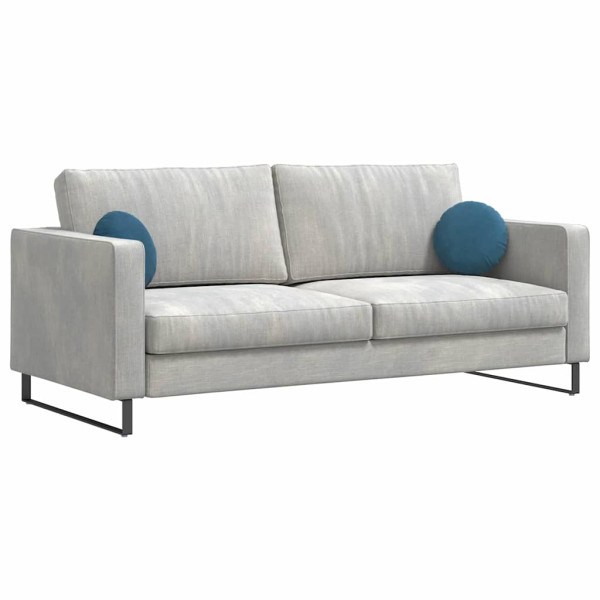 Cojines para asiento 2 pcs Azul Ø 40 x 13 cm Terciopelo M 3