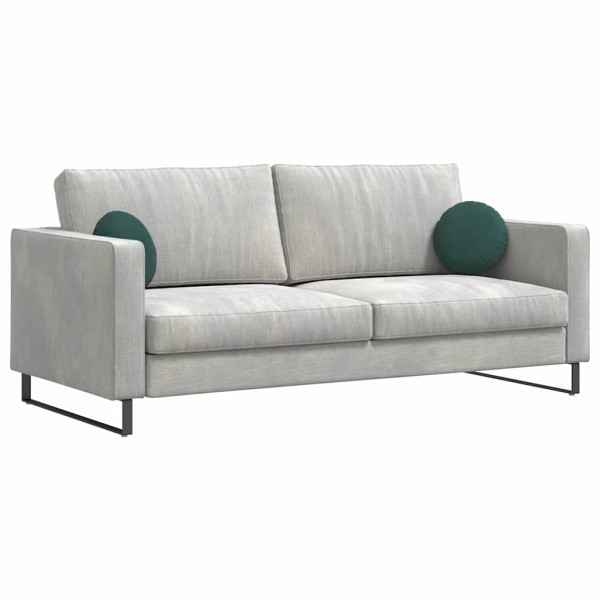 Cojines para asiento 2 pcs Verde oscuro Ø 40 x 13 cm Terciopelo M 3