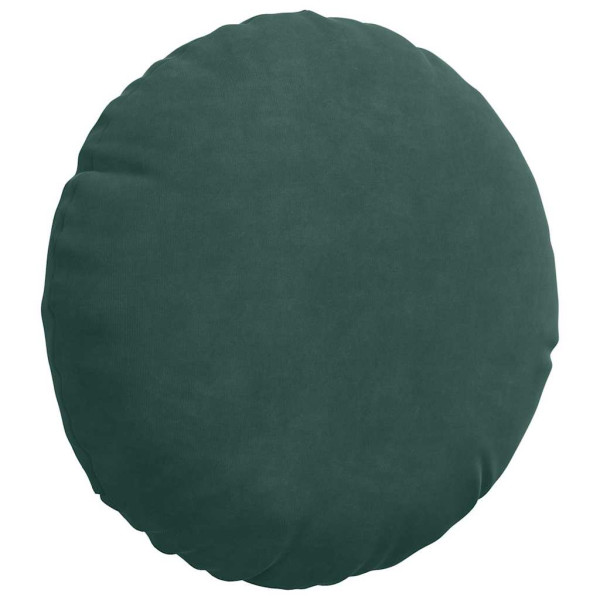 Cojines para asiento 2 pcs Verde oscuro Ø 40 x 13 cm Terciopelo M 5