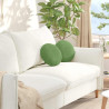 Cojines para asiento 2 pcs Verde claro Ø 40 x 13 cm Terciopelo 1