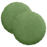 Cojines para asiento 2 pcs Verde claro Ø 40 x 13 cm Terciopelo 2