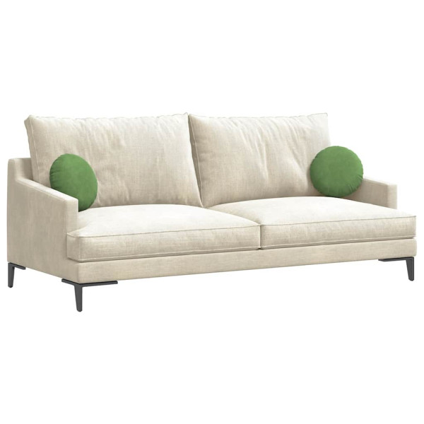 Cojines para asiento 2 pcs Verde claro Ø 40 x 13 cm Terciopelo M 3