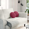 Cojines para asiento 2 pcs Rojo vino Ø 40 x 13 cm Terciopelo 1