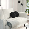 Cojines para asiento 2 pcs Negro Ø 40 x 13 cm Terciopelo 1