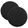 Cojines para asiento 2 pcs Negro Ø 40 x 13 cm Terciopelo 2