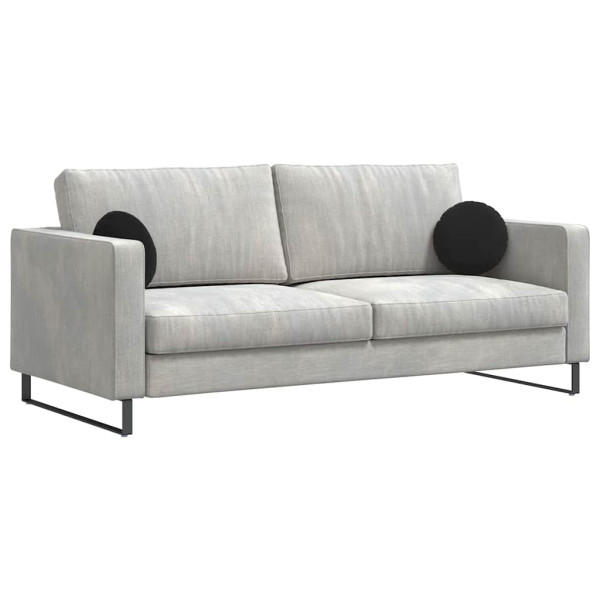 Cojines para asiento 2 pcs Negro Ø 40 x 13 cm Terciopelo M 3