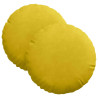 Cojines para asiento 2 pcs Amarillo Ø 40 x 13 cm Terciopelo 2