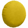 Cojines para asiento 2 pcs Amarillo Ø 40 x 13 cm Terciopelo 5