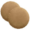 Cojines para asiento 2 pcs Marrón Ø 40 x 13 cm Terciopelo 2