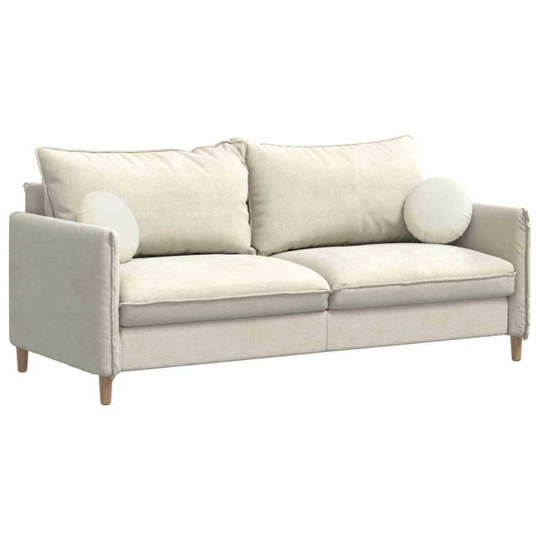 Cojines para asiento 2 pcs Crema Ø 40 x 13 cm Terciopelo M 3