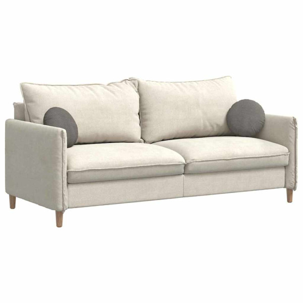 Cojines para asiento 2 pcs Gris Claro Ø 30 x 13 cm Tela de pana M 3